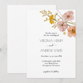 Convites Bohemian Floral Terracotta Wedding Elegante