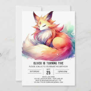 Convites Bohemian Joyful Fox Birthday