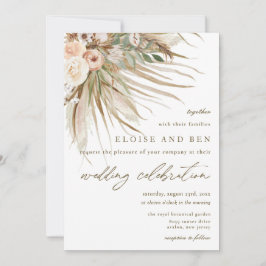 Convites Bohemian Pampas Grass Terthy Tones Floral Casament