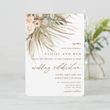 Bohemian Pampas Grass Terthy Tones Floral Casament