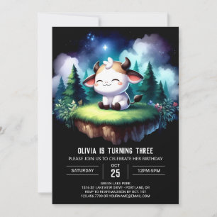 Convites Bohemian Printable Cow Birthday