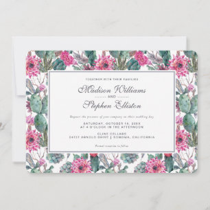 Convites Bohemian Succulent & Floral - Casamento