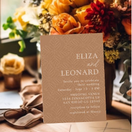 Convites Bohemian Terracotta Modern Minimalist Wedding