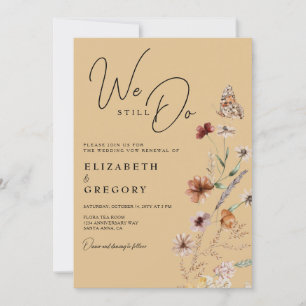 Convites Bohemian Wildflower Nós Ainda Fazemos Renovação De