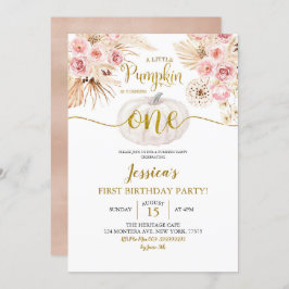 Convites Boho A Pequena Abóbora Está Virando Um Aniversário