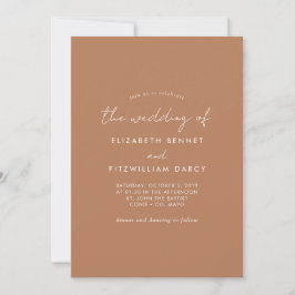 Convites Boho Abstrato | Caramel Mocha Wedding
