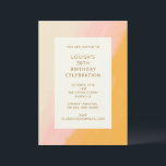 Convites Boho Abstrato Watercolor Amarelo cor-de-rosa anive<br><div class="desc">Convite de festas Abstrato de cor d'água rosa e aniversário de 30 anos amarelo</div>