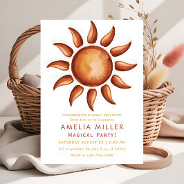 Convites Boho Aesthetic Rainbow Party