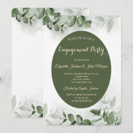 Convites Boho Aquarela Verde Eucalipto Noivado