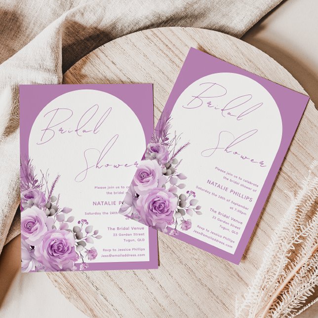 Convites Boho Arch Belo Chá de panela Floral (Criador carregado)