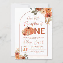 Boho Arch Burnt orange Pumpkin primeiro aniversari