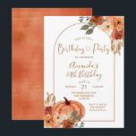 Convites Boho Arch Fall Pumpkin Birthday 30 Party<br><div class="desc">Boho Arch Fall Pumpkin Birthday 30 Convite de festas perfeito para outono ou outono</div>