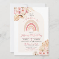 Boho Arch Floral Estamos Sobre O Arco-Íris Anivers