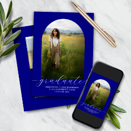 Convites Boho Arch Graduation Invitation 2 Photos Marinho