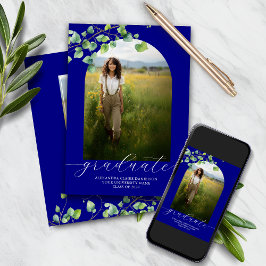 Convites Boho Arch Ivy, graduação em Marinho