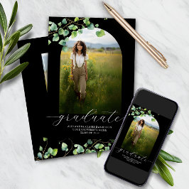 Convites Boho Arch Ivy, Graduação Negra