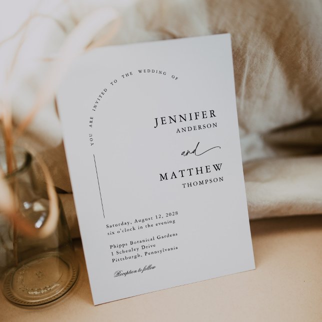 Convites Boho Arch Simple Wedding (Criador carregado)