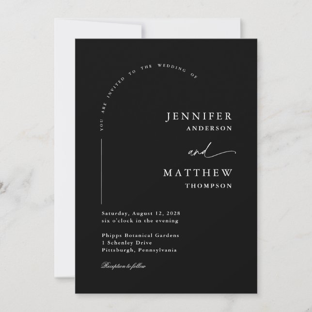 Convites Boho Arch Simple Wedding (Frente)
