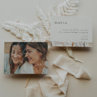 Boho Autumn Beige Faded Foto Matriz de Honra