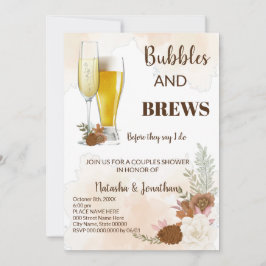 Convites Boho Autumn Bubble & Brews Chá