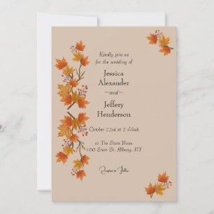 Convites Boho Autumn Wedding