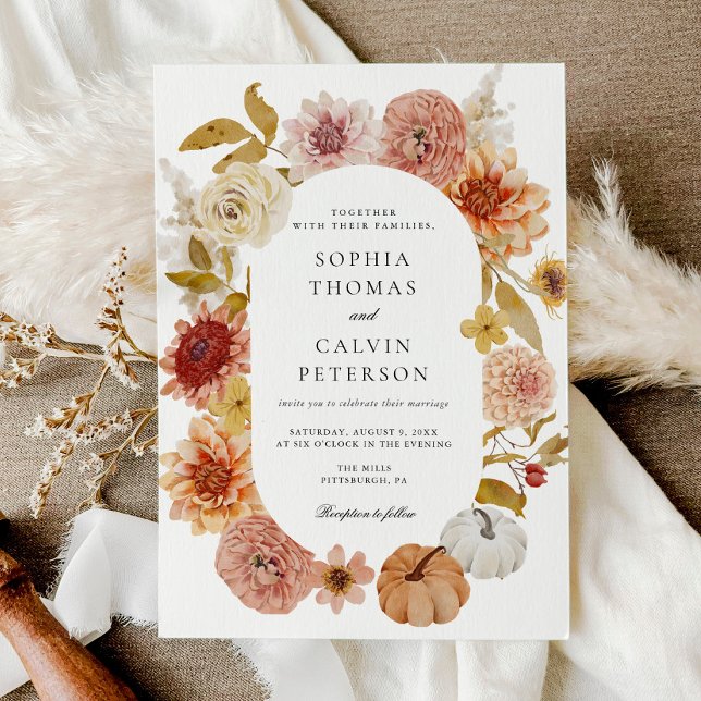 Convites Boho Autumn Wedding (Criador carregado)