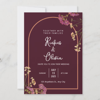 Convites Boho Autumn Wildflower | Casamento Botânico
