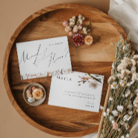Boho Autumn Wildflower | Placa de Madrinha de casa
