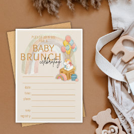 Convites BOHO Baby Brunch | Preenchimento Do Chá de fraldas