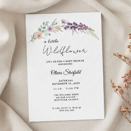 Convites Boho Baby Shower Invitation Card Floral Watercolor