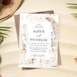 Convites Boho Beach Tropical Beige Floral Casamento<br><div class="desc">Mande um belo convite de casamento com seu belo Bohemian,  Boho Beach Tropical Beige Floral Wedding Invitation.</div>