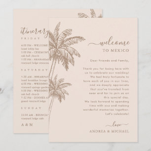 Convites Boho Beach Wedding - Carta Itinerária