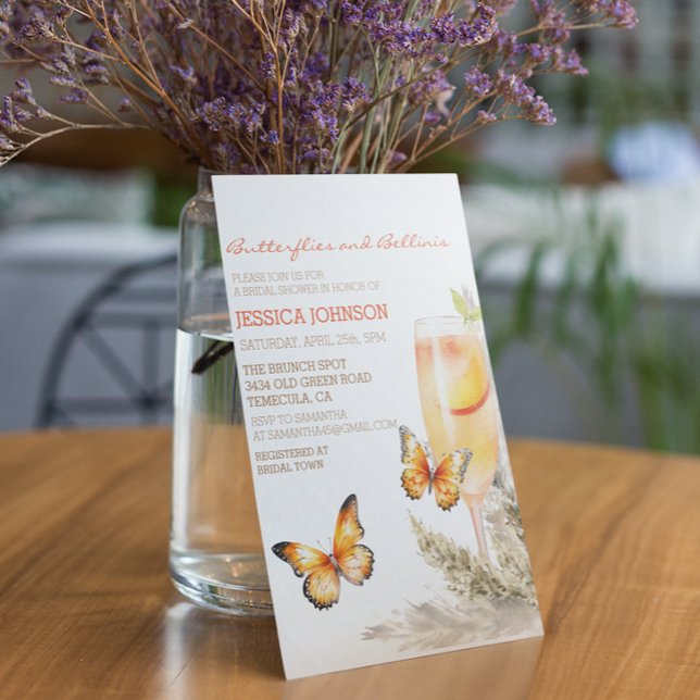 Convites Boho Bellini e Chá de panela de borboletas (Criador carregado)