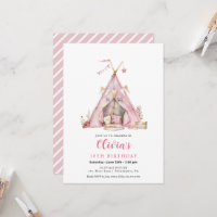 Boho Birthday Teen Girl SlumbConvite de festas