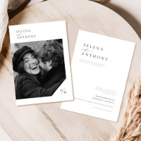 Boho Black and White Minimalist Photo Wedding (Cas