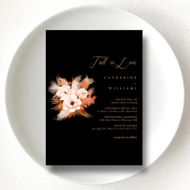 Convites Boho Bliss: Casamento de Amor de Outono (Boho Bliss Fall in Love Wedding Invitation)