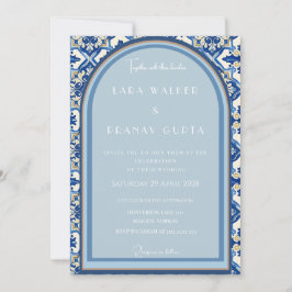 Convites Boho Bliss: Cerimônia de Casamento com Azulejos de