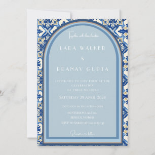 Convites Boho Bliss: Cerimônia de Casamento com Azulejos de