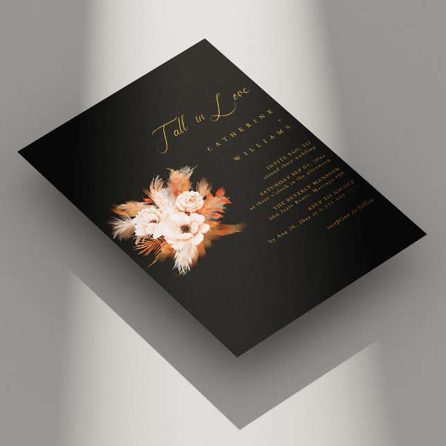 Convites Boho Bliss: Queda no Casamento do Amor (Boho Bliss Fall in Love Wedding Invitation)