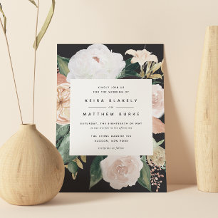 Convites Boho Blooms Casamento Floral Moderno