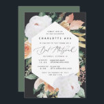 Convites Boho Blooms | Modern Floral Bat Mitzvah<br><div class="desc">Elegante convite para morcegos florais mitzvah apresenta um elongado quadro hexagonal de flores de aquarela e folhagem em boho desert inspirados em tons de pêssego,  branco,  marfim e verde-sábio. Personalize com sua cerimônia de morcego mitzvah e detalhes do partido em letras modernas.</div>