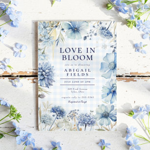 Convites Boho Blue Wildflower Love in Bloom