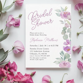 Convites Boho Blush Pink Floral Bridal Shower