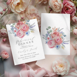 Convites Boho Blush Rose Rehearsal Dinner 