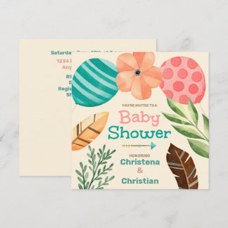 Convites Boho Botanical Baby Shower