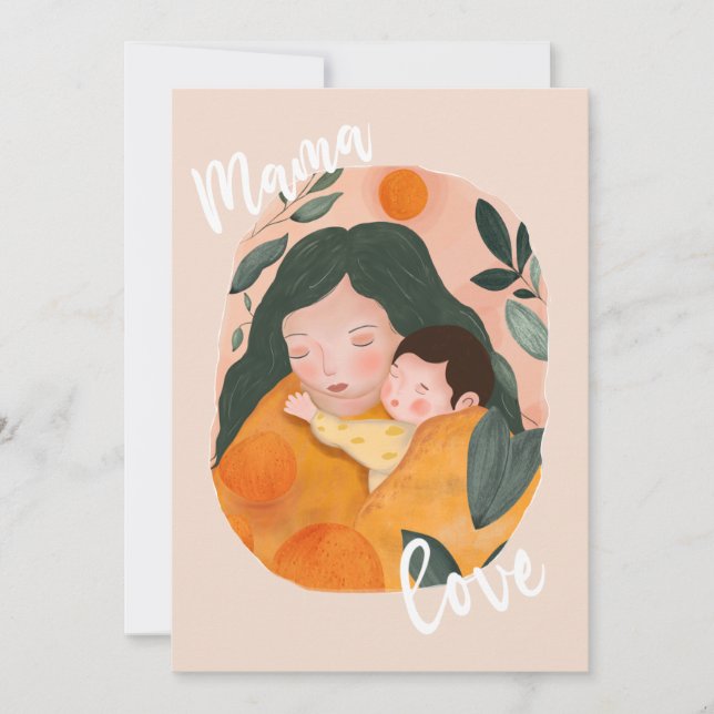 Convites Boho Botanical Mother & Baby Shower Invitation (Frente)
