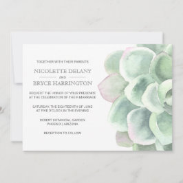 Convites Boho Botânico Elegante Casamento Suculento