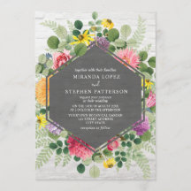 Boho Botânico Floral Geométrico Brick Casamento