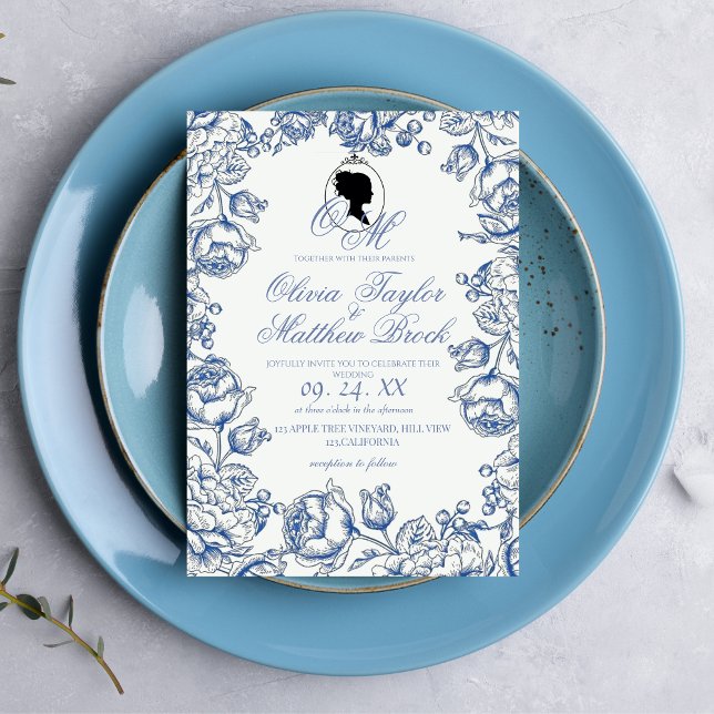 Convites Boho Bridgerton Casamento das Flores do Jardim Ele (Criador carregado)