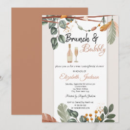 Convites Boho Brunch & Bubbly Chá de Noiva